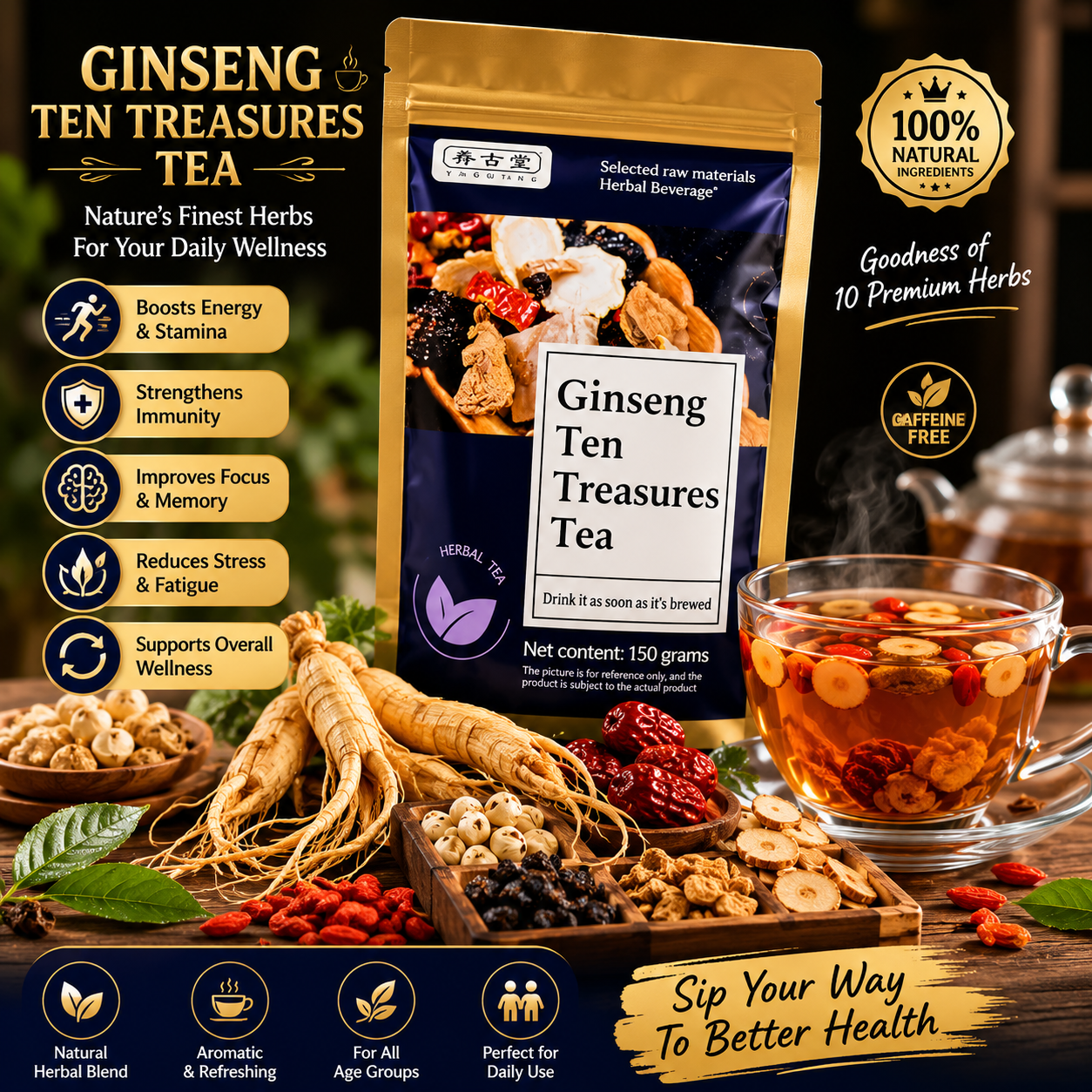 Ginseng Ten Treasure Tea