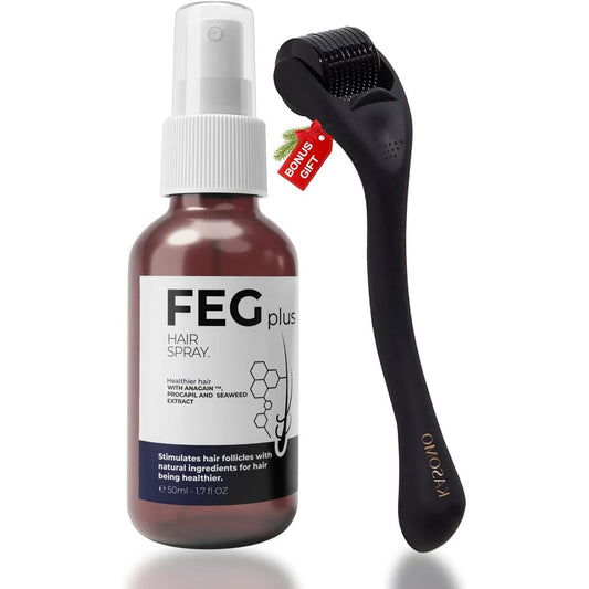 FEG Minoxidil Beard & Hair Growth Serum Kit with Roller